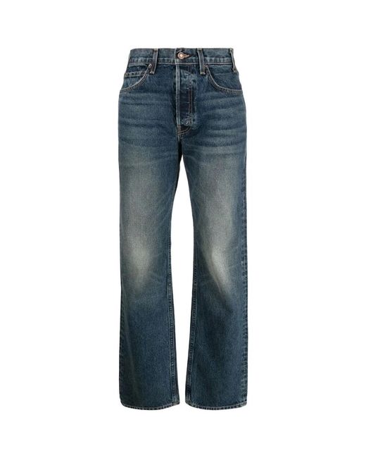 Nili Lotan Blue Indigo gewaschene straight-leg jeans