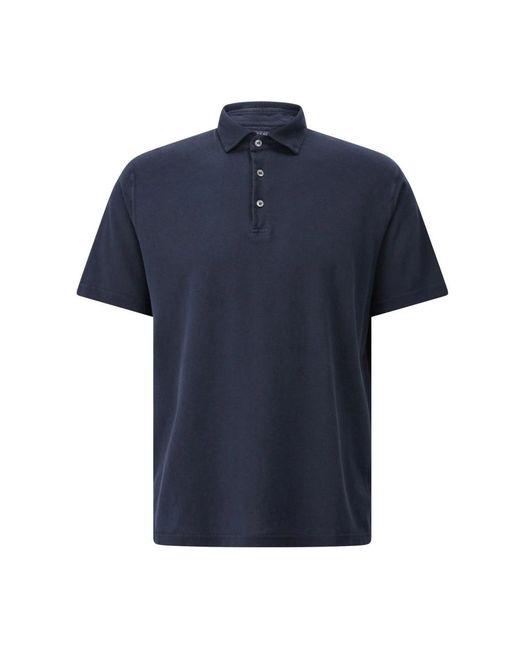 Fedeli Tops ,Blauw ,Katoen Klassieke Katoenen Poloshirt in het Blue voor heren
