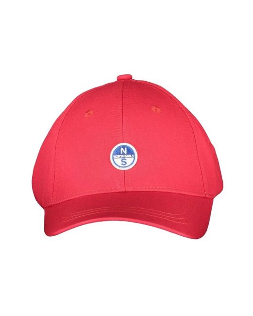 North Sails Accessoires ,Rood ,Katoen Verstelbare Zonneklep Met Logo in het Red voor heren