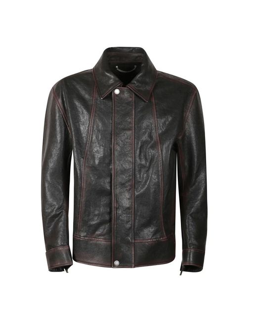 Golden Goose Deluxe Brand Black Leather Jackets for men