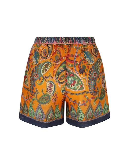 Etro Orange Casual Shorts