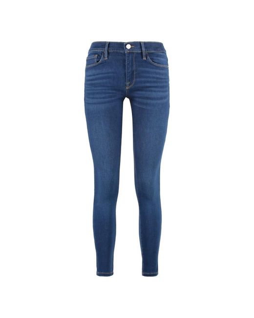 FRAME Women's Blue Skinny Fit Jeans