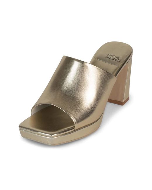 Jeffrey Campbell Metallic Heeled Mules