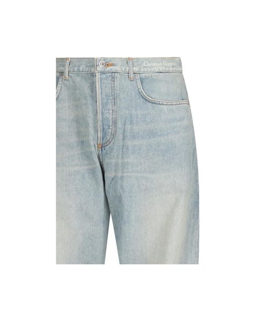 Dior Blue Straight Jeans for men