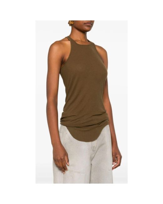 Sleeveless Tops di Rick Owens in Brown