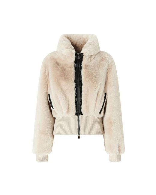 Pinko Natural Faux Fur & Shearling Jackets