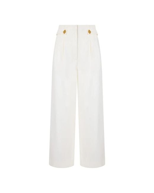 Moschino White Wide Trousers
