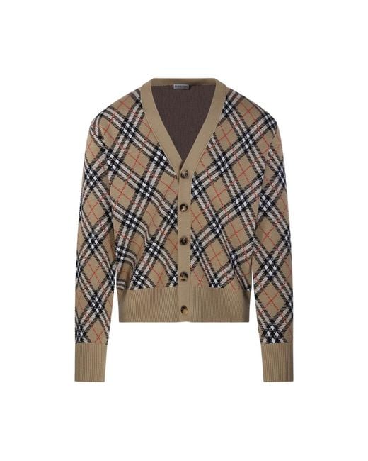 Cardigans Burberry pour homme en coloris Natural