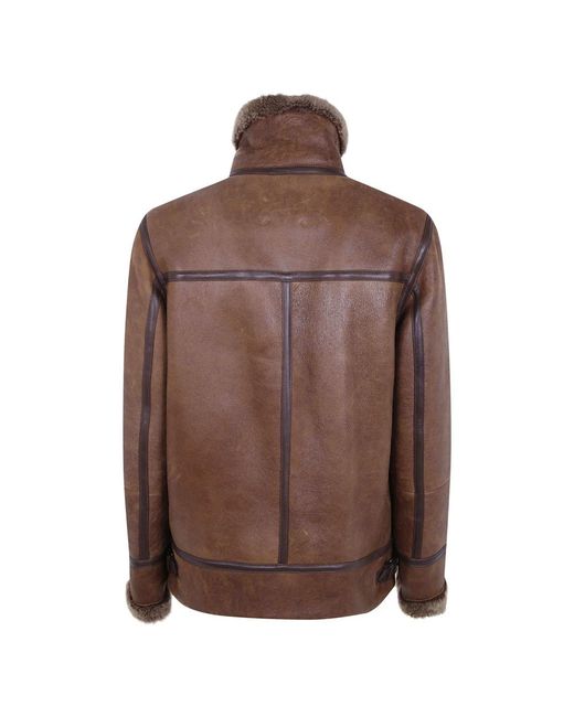 Leather Jackets Brunello Cucinelli de hombre de color Brown