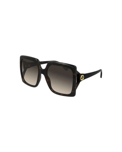 Gucci Black Logo Square Sunglasses