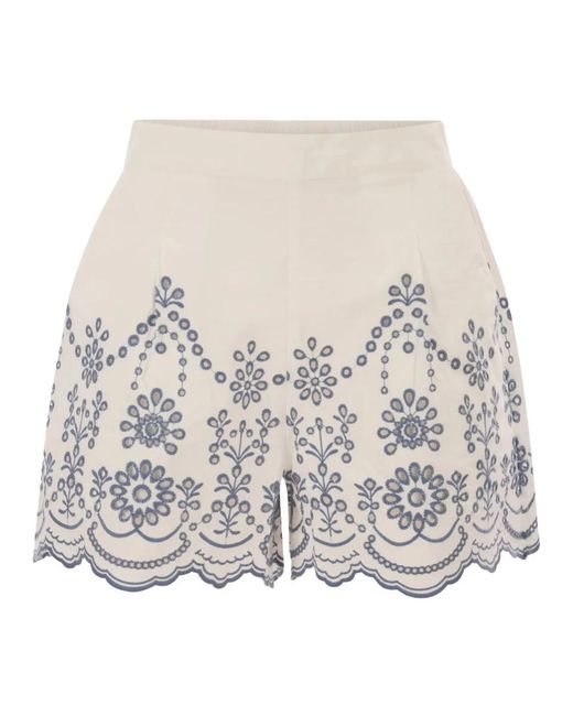 Mc2 Saint Barth White Short Shorts