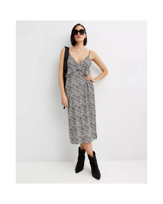 Midi Dresses One Teaspoon de color Gray