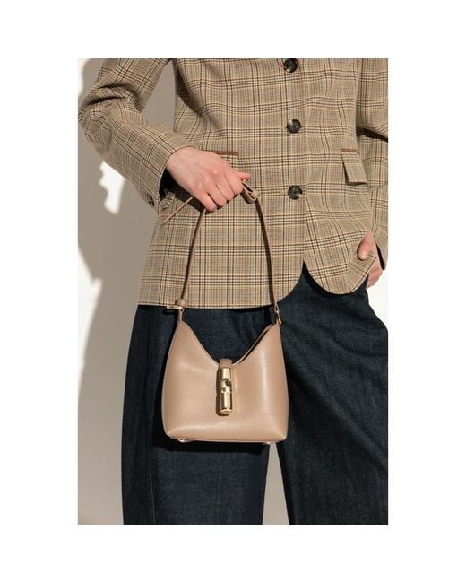 Furla White Iride Mini Hobo-Tasche