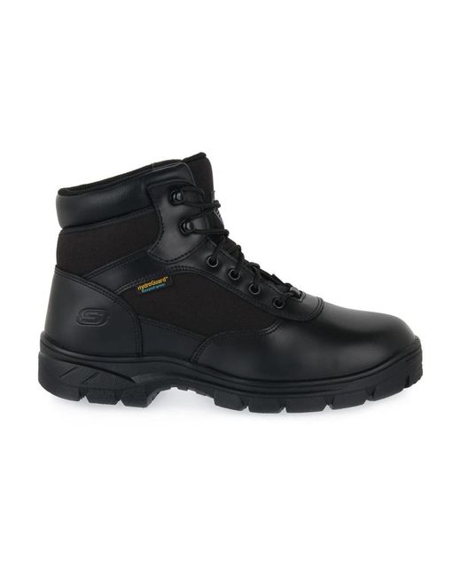 Skechers Black Lace-Up Boots for men