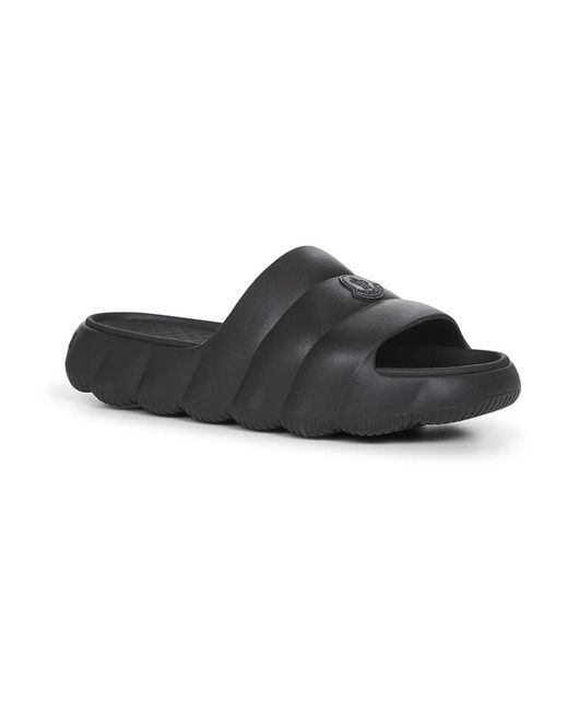 Moncler Black Sliders for men