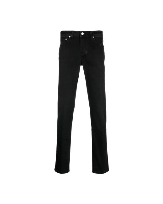 Barba Napoli Black Slim-Fit Jeans for men