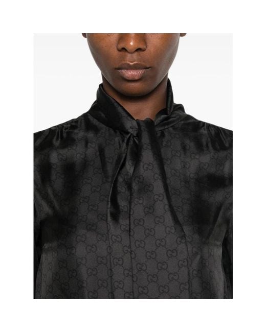 Gucci Black Blouses