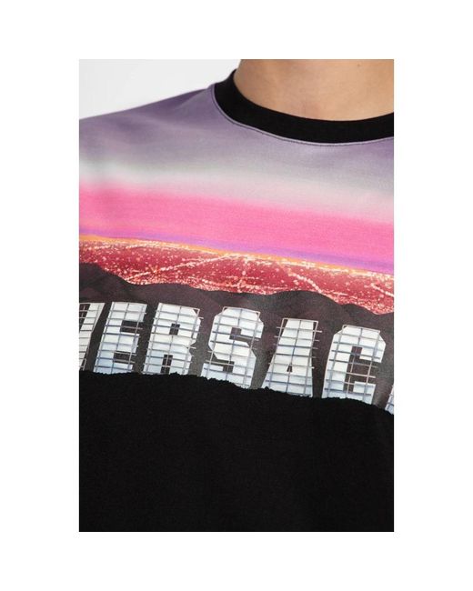 Versace Bedrucktes T-Shirt in Black für Herren