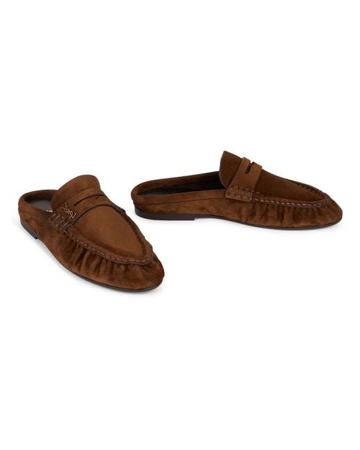 Saint Laurent Brown Mules