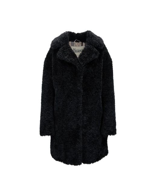 Faux Fur & Shearling Jackets di Herno in Black