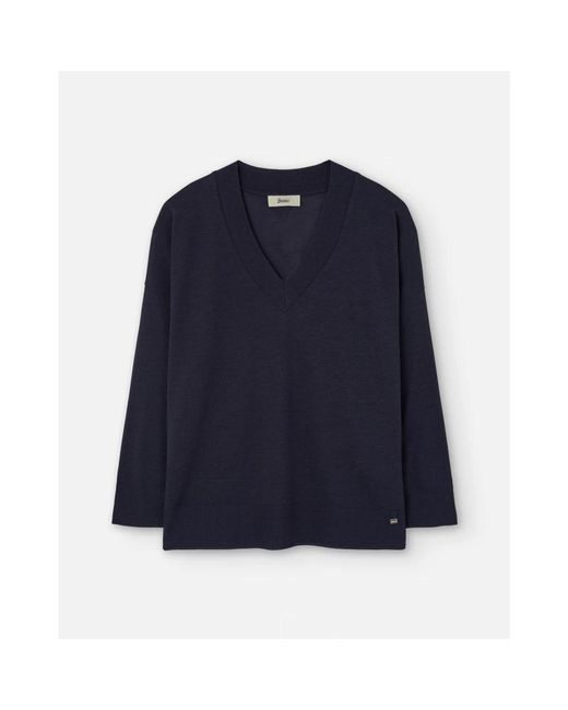 Herno V-Neck Truien in het Blue