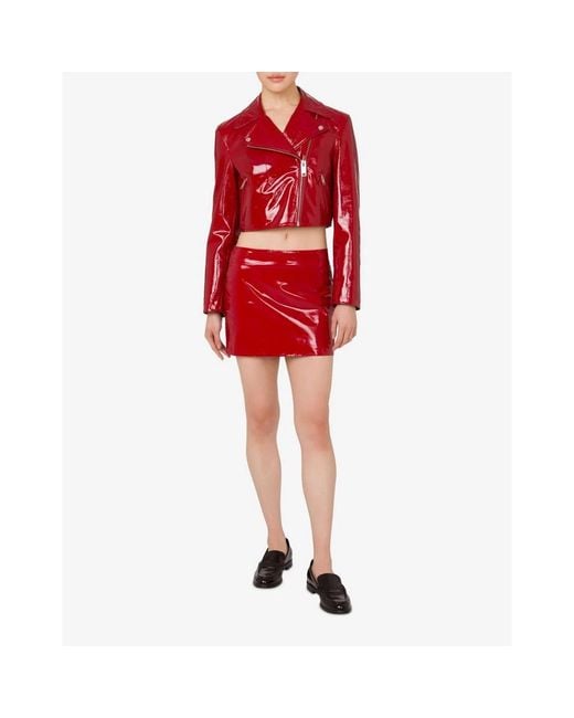 Moschino Red Leather Jackets