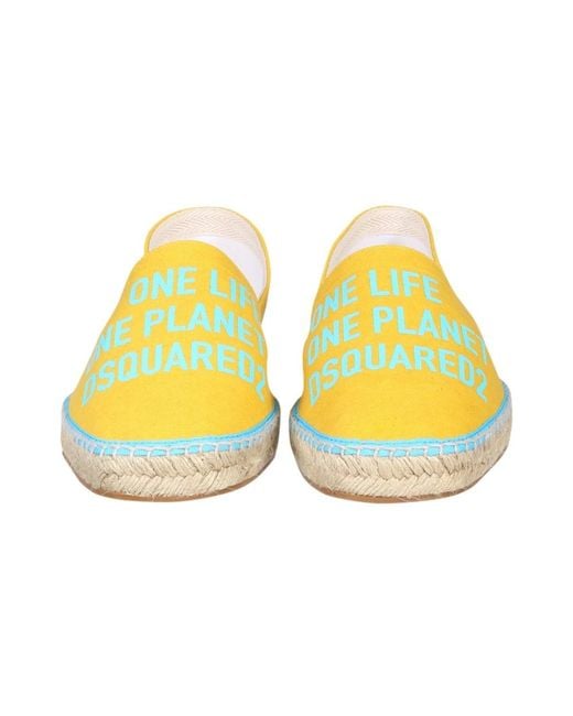 DSquared² Yellow Espadrilles for men
