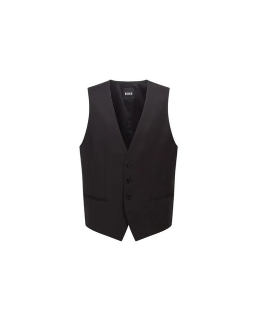 HUGO Black Waistcoats for men