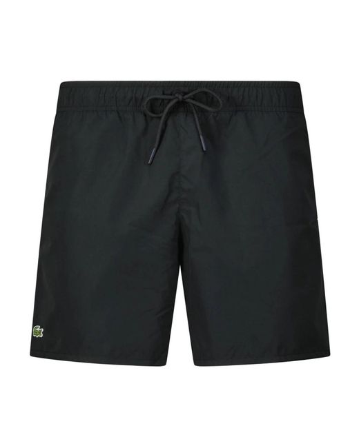 Lacoste Logo Patch Zwemshorts in het Black voor heren