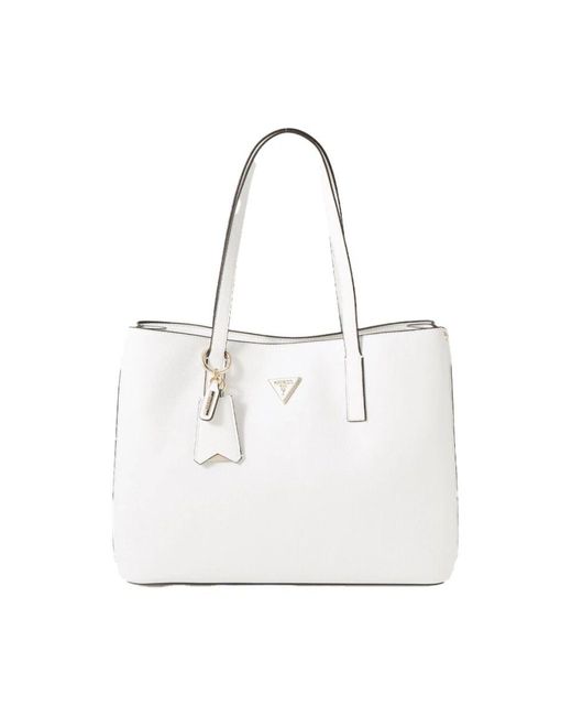 Guess White Weiße Pu-Ledertasche