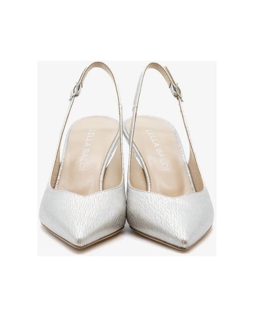 Lella Baldi White Venere Slingback Pump