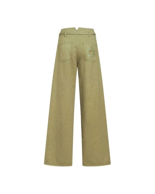Etro Green Wide Jeans
