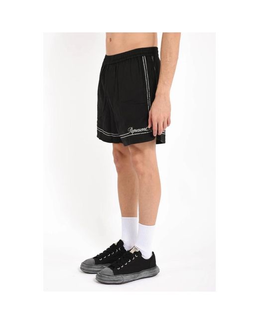 Training Shorts Represent pour homme en coloris Black