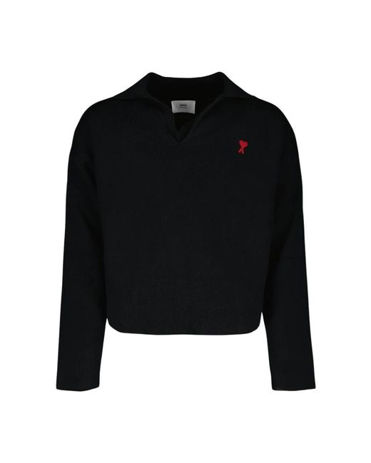 Tops > polo shirts AMI pour homme en coloris Black