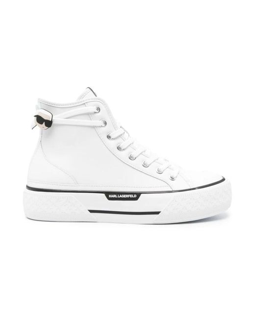 Zapatillas estilosas para hombres y mujeres Karl Lagerfeld de color White