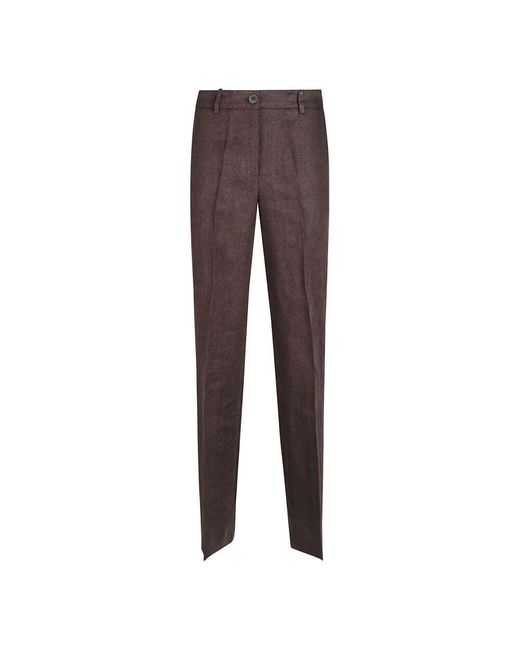 Straight Trousers P.A.R.O.S.H. en coloris Brown