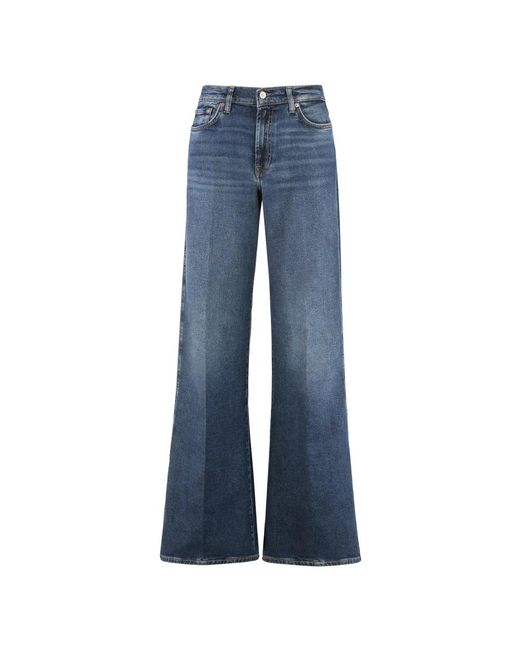 7 For All Mankind Wide Jeans in het Blue