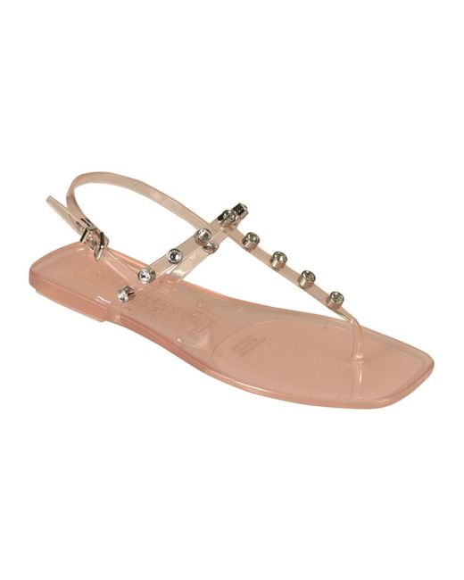 Sergio Rossi Pink Flat Sandals
