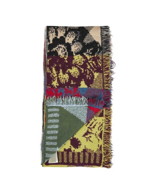 Dries Van Noten Patchwork Jacquard Schal in Red für Herren