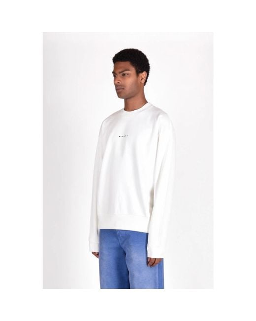 Marni Baumwoll-sweatshirts für stilvollen komfort in White für Herren