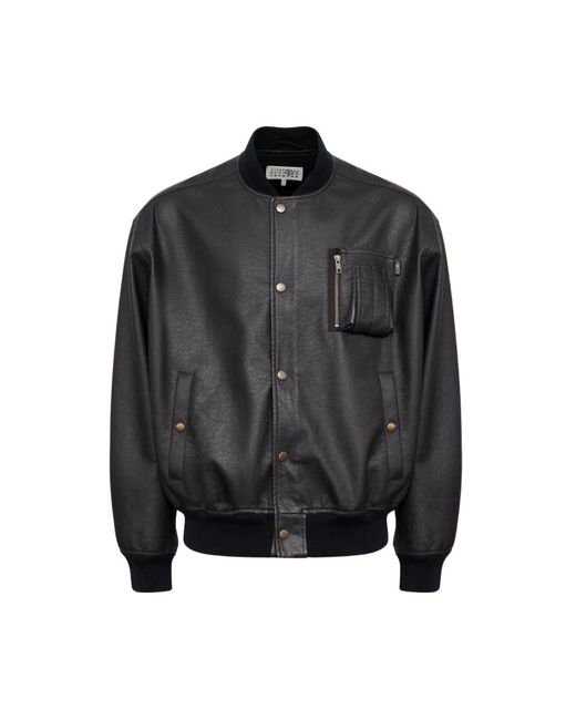 MM6 by Maison Margiela Black Bomber Jackets for men