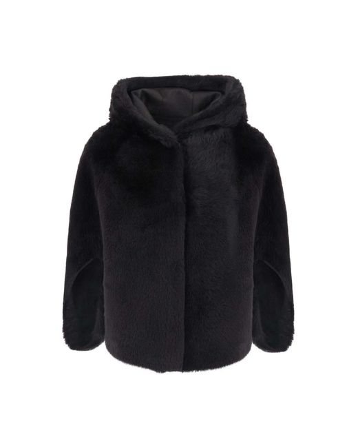Suprema Shearling Jas in het Black