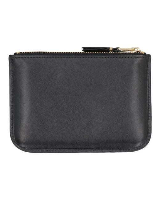 Comme des Garçons Black Elegante Flache Ledertasche
