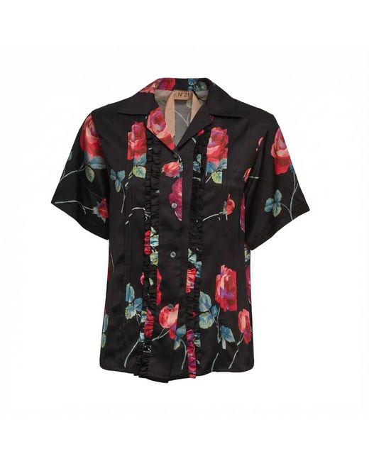 N°21 Overhemden ,Veelkleurig ,Shirts in het Black