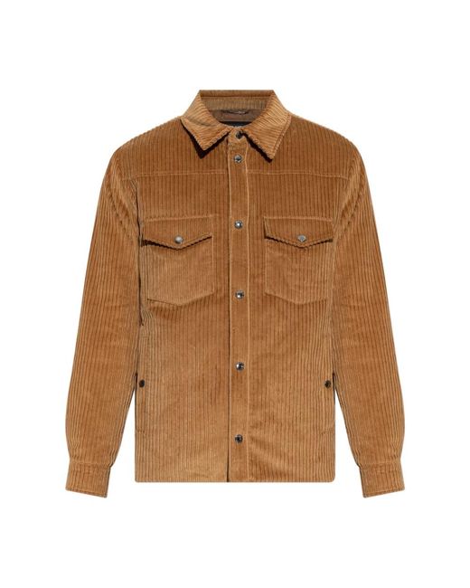 Dolce & Gabbana Jassen ,Bruin ,Ribfluwelen Jas in het Brown voor heren