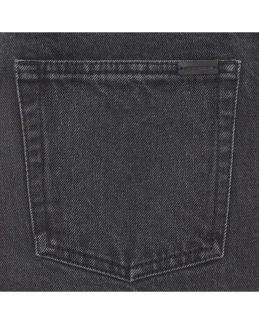 Saint Laurent Dunkelgraue slim fit denim jeans in Gray für Herren