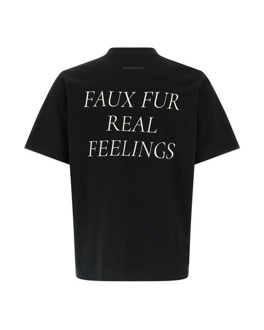 MM6 by Maison Margiela Cotton Jersey T-Shirt in het Black voor heren