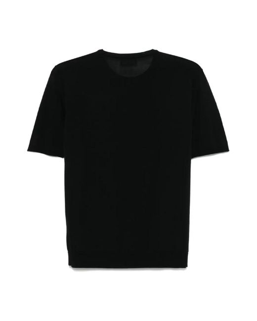 Roberto Collina Klassisches Schwarzes T-Shirt Girocollo Ss25 in Black für Herren