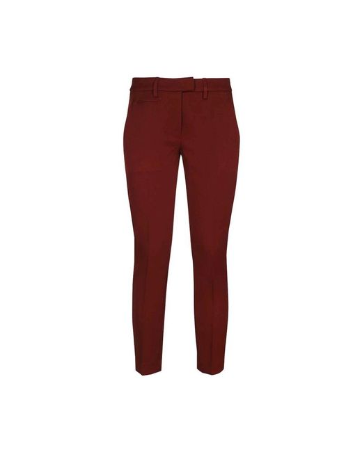 Dondup Red Slim-Fit Trousers