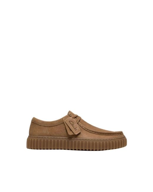 Clarks Brown Laced Shoes for men